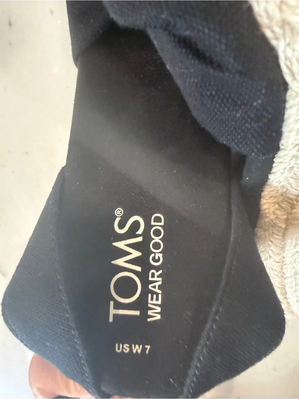 Toms Black Knotted Espadrille Wedge Sandals with Ankle Wrap
